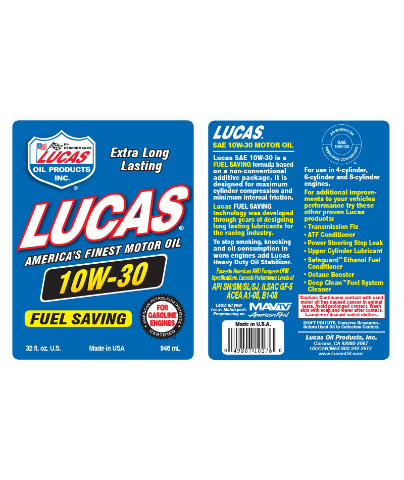 Lucas Petroleum Motor Oil 10W-30 - Image 2