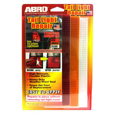 ABRO Tail Light Repair Red Amber Clear (3 Sheets)