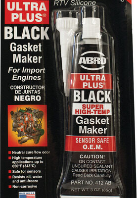 ABRO Ultra Plus Black Silicone Gasket Maker 85g (3oz)