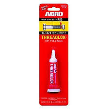 ABRO Threadlok High Strength Red Permanent 6ml Tube (0.2 Fl Oz.)