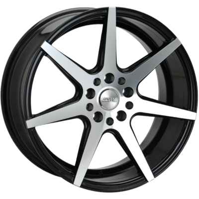 SSW Performance Wheels - Faith Full Polished Black 18 inch