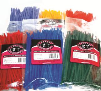 KT Coloured Cable Ties 100mm x 2.5mm